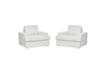 Lenestol Alla sett om 2 Hvit - Hvit - Møbler - Stoler - Lenestoler