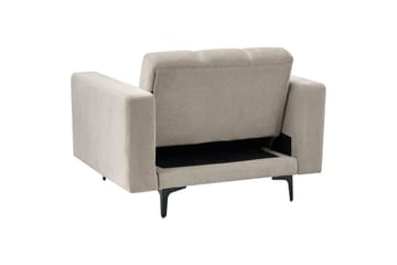 Lenestol Alnes Beige/svart - Beige/svart - Møbler - Stoler - Lenestoler