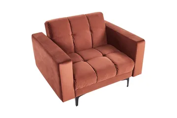 Lenestol Alnes Rød/Svart - Rød/Svart - Møbler - Stoler - Lenestoler