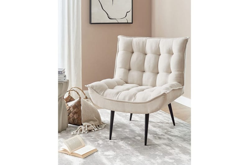 Lenestol Alvesta - Beige, svart - Møbler - Stoler - Lenestoler
