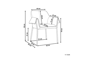 Lenestol Arla - Kremhvit, Svart - Møbler - Stoler - Lenestoler