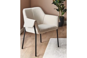 Lenestol Arla - Kremhvit, Svart - Møbler - Stoler - Lenestoler