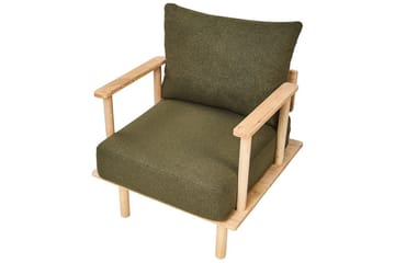 Lenestol Asker - Grønt, lyst treverk - Møbler - Stoler - Lenestoler