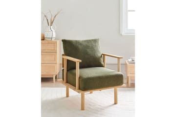 Lenestol Asker - Grønt, lyst treverk - Møbler - Stoler - Lenestoler