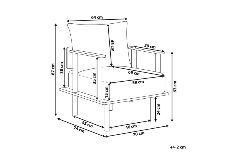 Lenestol Asker - Sandbeige, lyst tre - Møbler - Stoler - Lenestoler