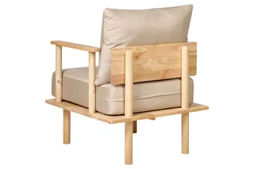 Lenestol Asker - Sandbeige, lyst tre - Møbler - Stoler - Lenestoler