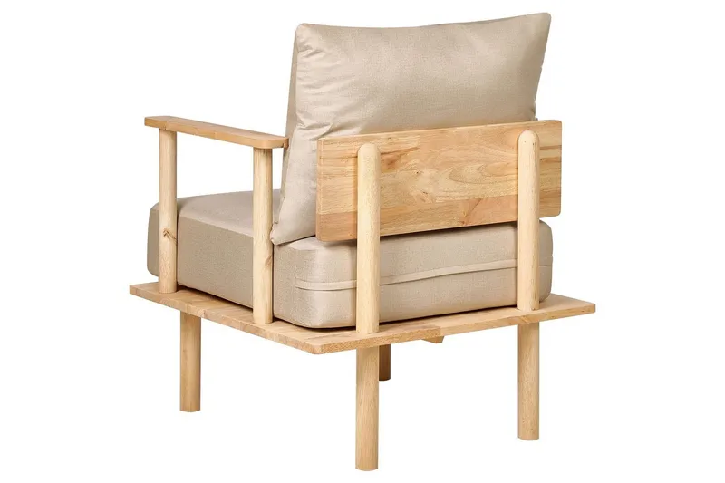 Lenestol Asker - Sandbeige, lyst tre - Møbler - Stoler - Lenestoler