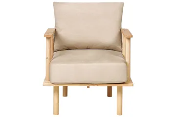 Lenestol Asker - Sandbeige, lyst tre - Møbler - Stoler - Lenestoler