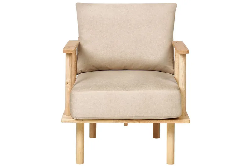 Lenestol Asker - Sandbeige, lyst tre - Møbler - Stoler - Lenestoler