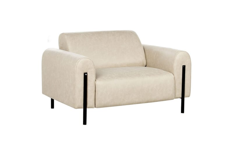 Lenestol Askim - Beige, svart/polyester - Møbler - Stoler - Lenestoler