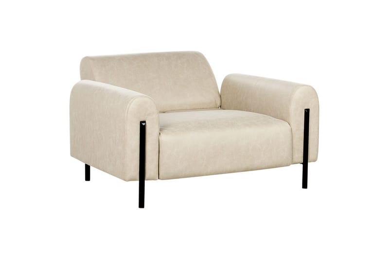 Lenestol Askim - Beige, svart/polyester - Møbler - Stoler - Lenestoler