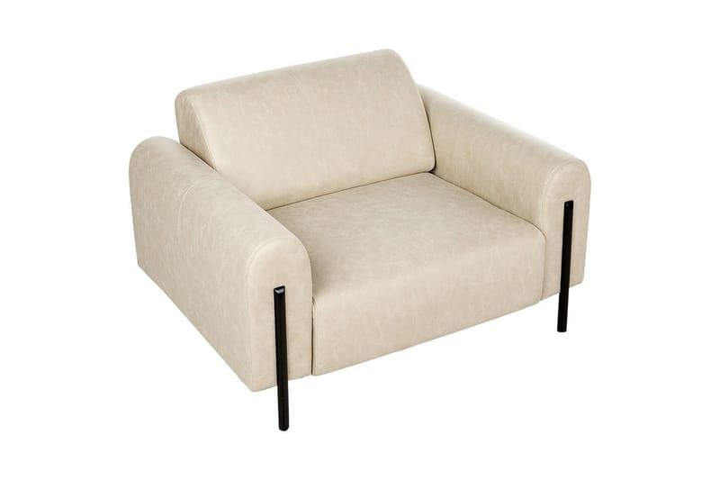 Lenestol Askim - Beige, svart/polyester - Møbler - Stoler - Lenestoler