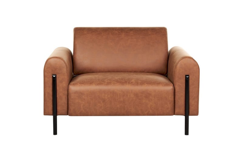 Lenestol Askim - Gullbrun, Svart/Polyester - Møbler - Stoler - Lenestoler