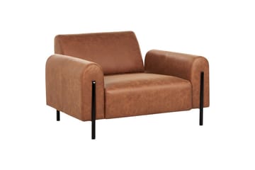 Lenestol Askim - Gullbrun, Svart/Polyester - Møbler - Stoler - Lenestoler