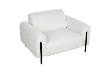 Lenestol Askim - Hvit, Svart/Bouclé - Møbler - Stoler - Lenestoler