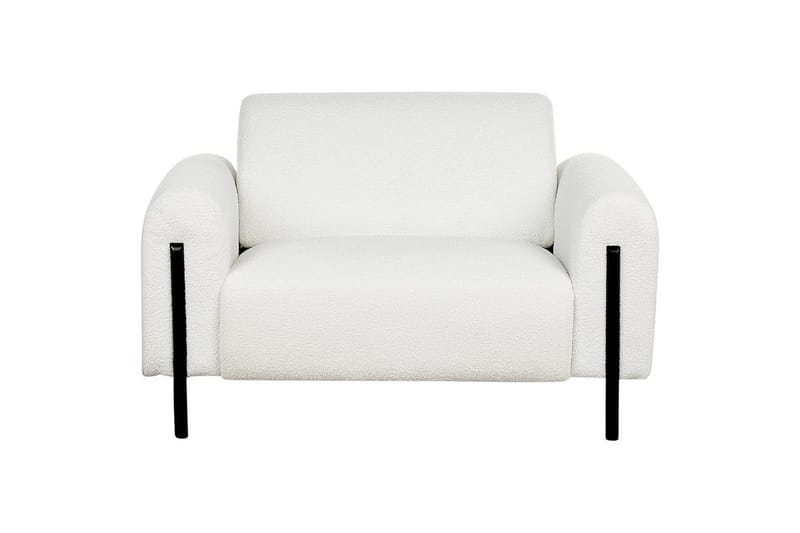 Lenestol Askim - Hvit, Svart/Bouclé - Møbler - Stoler - Lenestoler