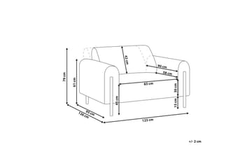 Lenestol Askim - Hvit, Svart/Bouclé - Møbler - Stoler - Lenestoler