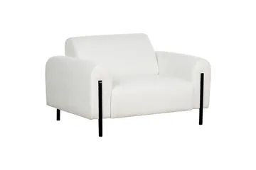 Lenestol Askim - Hvit, Svart/Bouclé - Møbler - Stoler - Lenestoler