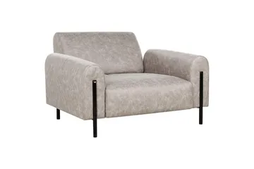 Lenestol Askim - Lysegrå, svart/Polyester - Møbler - Stoler - Lenestoler