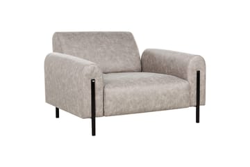 Lenestol Askim - Lysegrå, svart/Polyester - Møbler - Stoler - Lenestoler