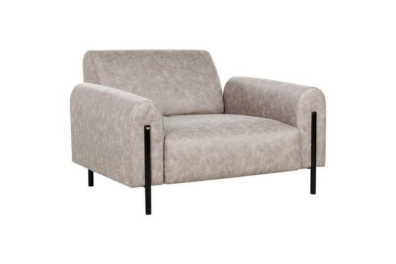 Lenestol Askim - Lysegrå, svart/Polyester - Møbler - Stoler - Lenestoler