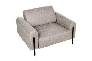 Lenestol Askim - Lysegrå, svart/Polyester - Møbler - Stoler - Lenestoler