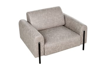 Lenestol Askim - Lysegrå, svart/Polyester - Møbler - Stoler - Lenestoler