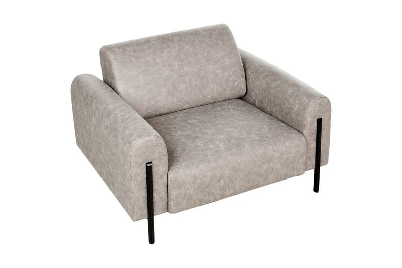 Lenestol Askim - Lysegrå, svart/Polyester - Møbler - Stoler - Lenestoler