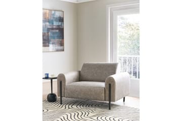 Lenestol Askim - Lysegrå, svart/Polyester - Møbler - Stoler - Lenestoler