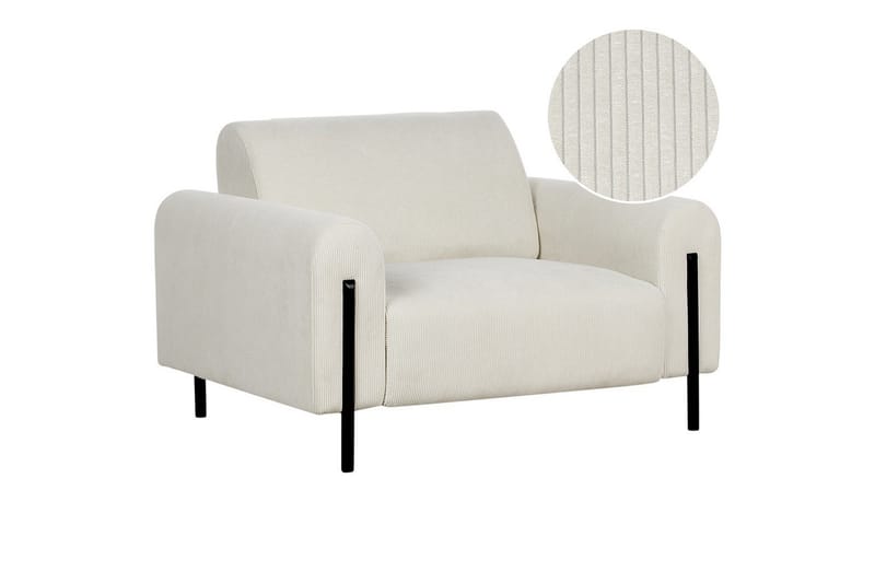 Lenestol Askim, Off-white, Svart/Mansjetterstoff