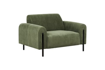 Lenestol Askim - Olivengrønn, Svart/Mansjetterstoff - Møbler - Stoler - Lenestoler