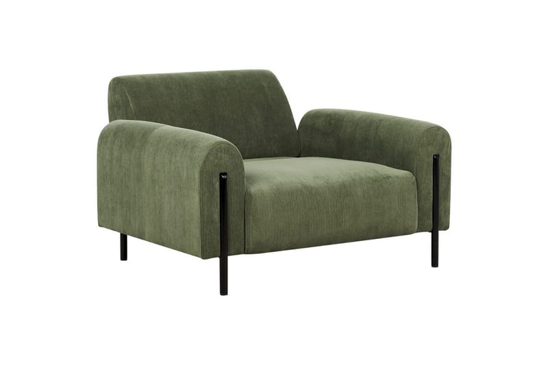 Lenestol Askim - Olivengrønn, Svart/Mansjetterstoff - Møbler - Stoler - Lenestoler