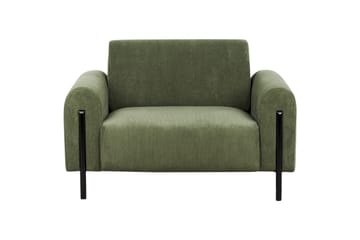 Lenestol Askim - Olivengrønn, Svart/Mansjetterstoff - Møbler - Stoler - Lenestoler