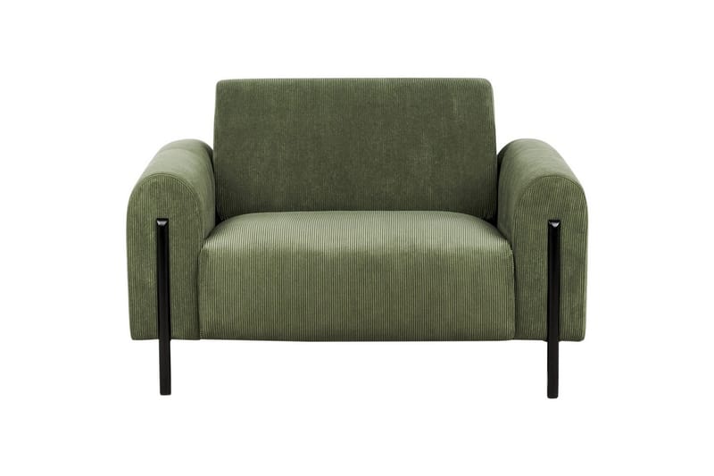 Lenestol Askim - Olivengrønn, Svart/Mansjetterstoff - Møbler - Stoler - Lenestoler