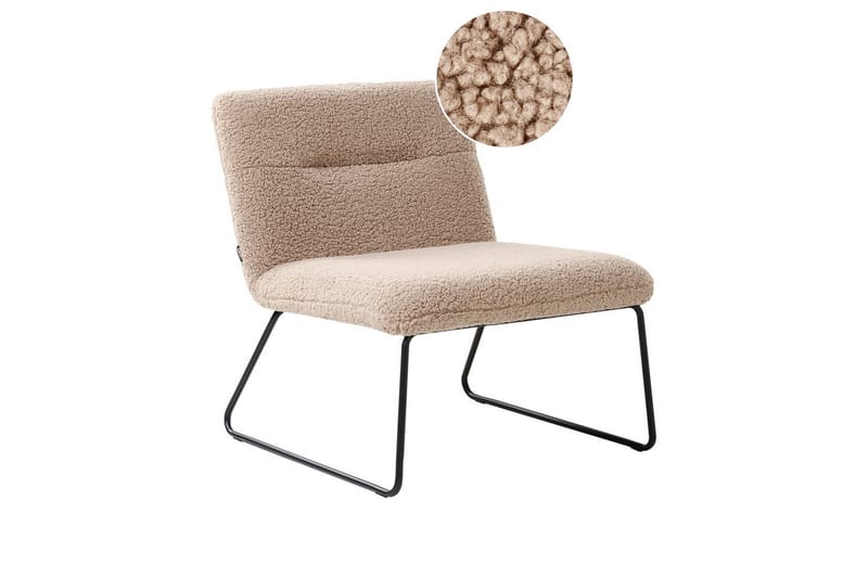 Lenestol Cotulla, Beige, svart/Bouclé