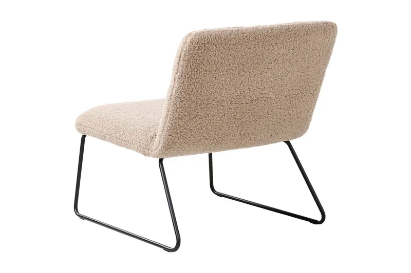 Lenestol Cotulla - Beige, svart/Bouclé - Møbler - Stoler - Lenestoler