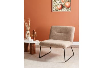 Lenestol Cotulla - Beige, svart/Bouclé - Møbler - Stoler - Lenestoler