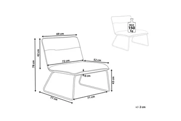 Lenestol Cotulla - Beige/Kunstlær - Møbler - Stoler - Lenestoler