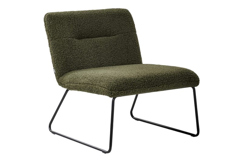Lenestol Cotulla - Grønn, svart/Bouclé, Grønn, Svart/Bouclé - Møbler - Stoler - Lenestoler