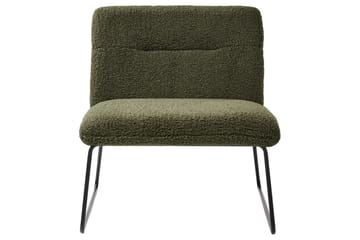 Lenestol Cotulla - Grønn, svart/Bouclé, Grønn, Svart/Bouclé - Møbler - Stoler - Lenestoler