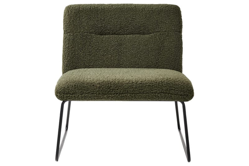Lenestol Cotulla - Grønn, svart/Bouclé, Grønn, Svart/Bouclé - Møbler - Stoler - Lenestoler