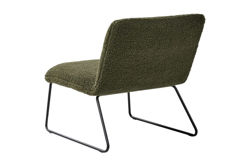 Lenestol Cotulla - Grønn, svart/Bouclé, Grønn, Svart/Bouclé - Møbler - Stoler - Lenestoler