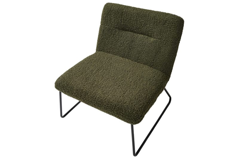 Lenestol Cotulla - Grønn, svart/Bouclé, Grønn, Svart/Bouclé - Møbler - Stoler - Lenestoler