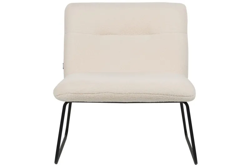 Lenestol Cotulla - Hvit, Svart/Bouclé - Møbler - Stoler - Lenestoler