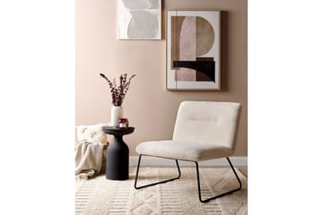 Lenestol Cotulla - Hvit, Svart/Bouclé - Møbler - Stoler - Lenestoler