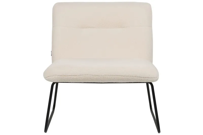 Lenestol Cotulla - Hvit, Svart/Bouclé - Møbler - Stoler - Lenestoler