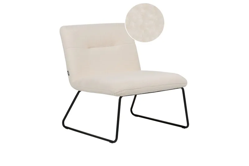 Lenestol Cotulla, Hvit, Svart/Bouclé