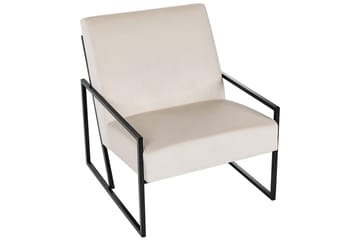 Lenestol Delary - Beige, svart - Møbler - Stoler - Lenestoler