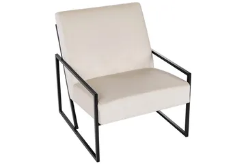 Lenestol Delary - Beige, svart - Møbler - Stoler - Lenestoler