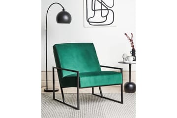 Lenestol Delary - Grønn, svart, Grønn, Svart - Møbler - Stoler - Lenestoler